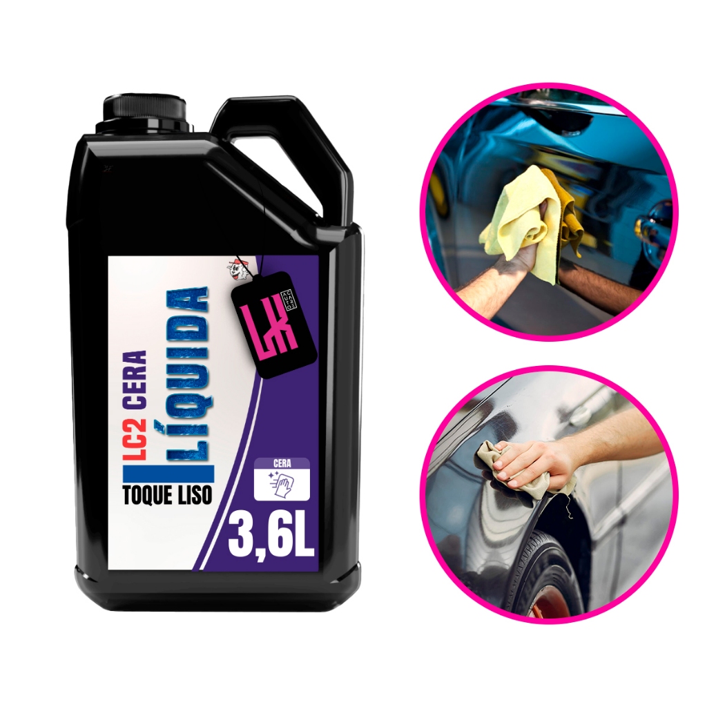 Lc2 3,6l Lincoln Cera Automotiva Liquida Spray Brilho Toque Liso Protecao Repelente a Agua