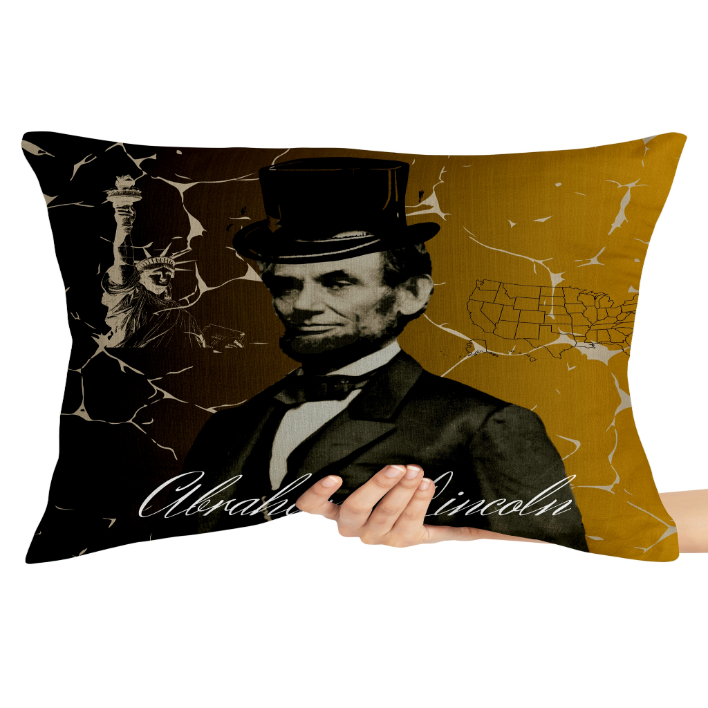 Capa de travesseiro fronha Abraham Lincoln melhor presidente