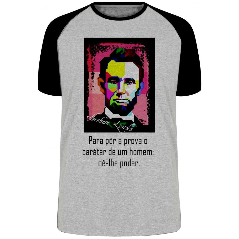 Camiseta Abraham Lincoln Blusa Plus Size extra grande adulto ou infantil