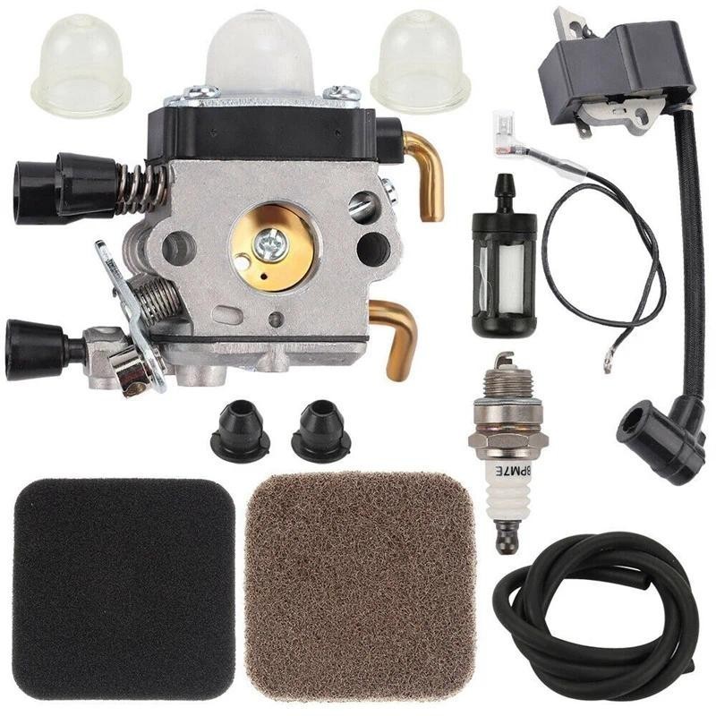 Kit De Carburador De Bobina De Ignição Para STIHL Fs80R Fs85 Fs80 Hs80 Ht75 Hs75 Hs85 Km85