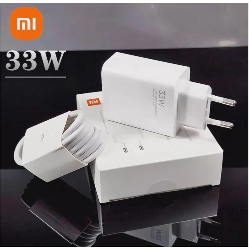 Carregador 33W Compatível Xiaomi Turbo cabo Tipo-C 6A Quick Charge 3.0