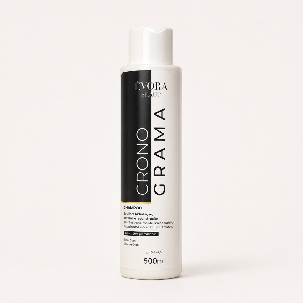 Shampoo Profissional Cronograma Capilar 500ml Évora Beaut Hidratação Nutrição Reconstrução Limpeza Profunda Premium