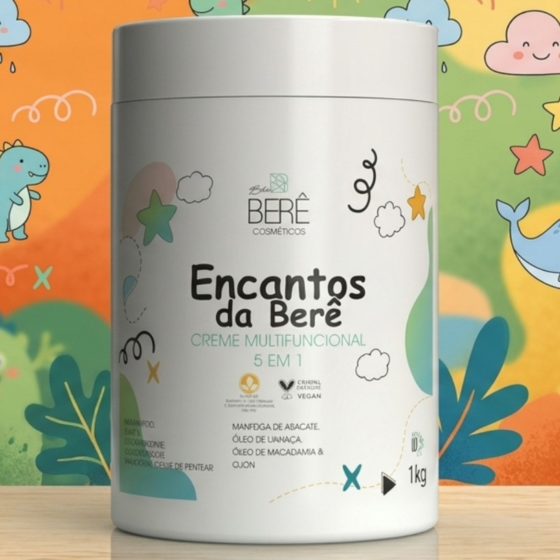 Creme Multifuncional 5 em 1 Infantil - Encantos da Berê 1kg