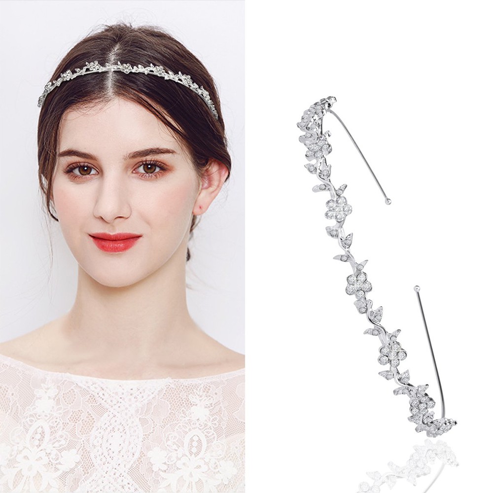 Floral Hairband Ameixa Aniversário Bandana Flor Nupcial Cristal Headpiece Acessório De Cabelo De Natal Para Mulher