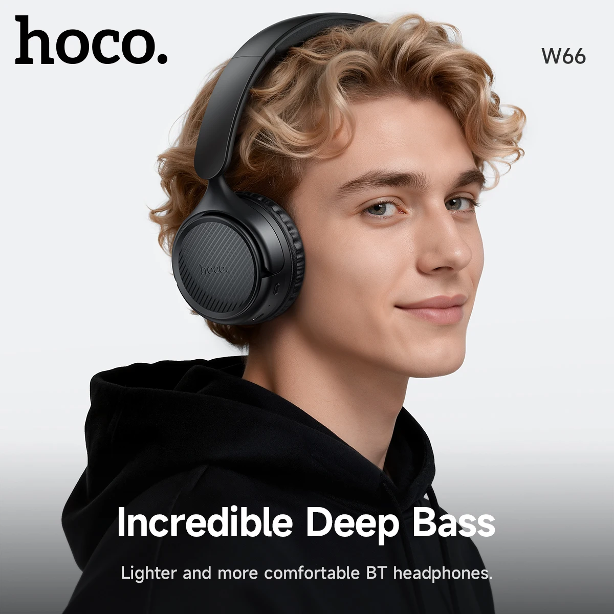 HOCO Wireless Bluetooth 5.4 Headphone Over Ear Music Sports Earbuds HiFi Audio Stereo Foldable Headphones 40MM Drivers with Mic
