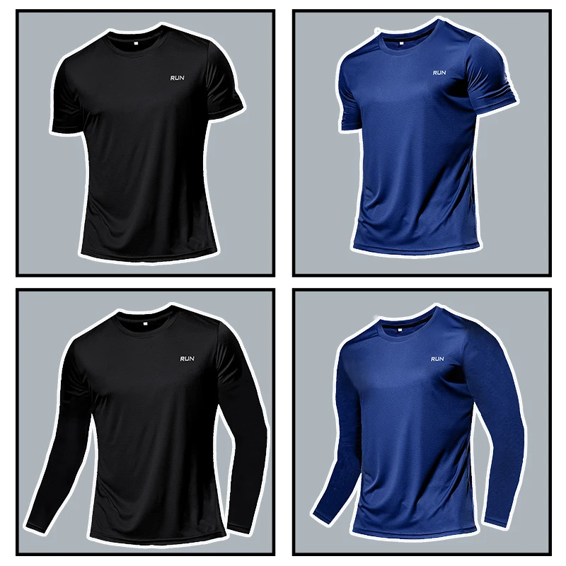 Quick Dry Lightweight Tops Men Long Sleeves T-Shirt Running Fitness Outdoor Sport Shirt Gym Clothing Men Ropa Deportiva Hombre