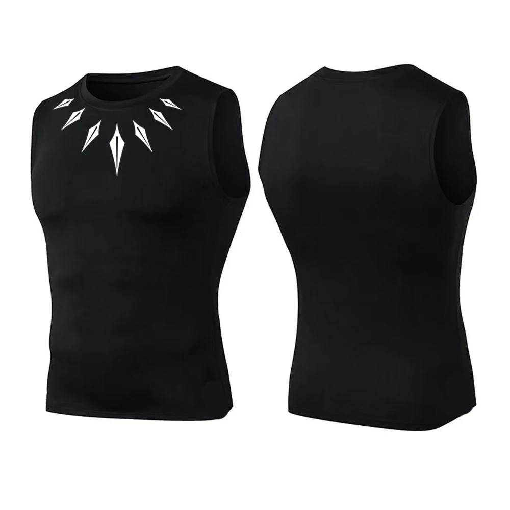 Men Quick Dry Running T-Shirts Compression Sleeveless Quick-drying Jersey training shirt Gym Mens Tank Top