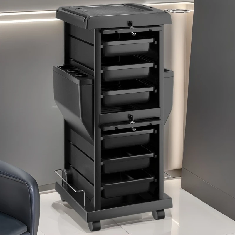 Multi layer multi purpose beauty salon cart Home removable storage rack Portable hair tool