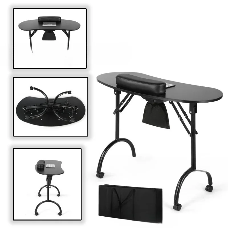 Portable Multi-purpose Folding  Wholesale MDF MDF Nail Art Table Beauty
