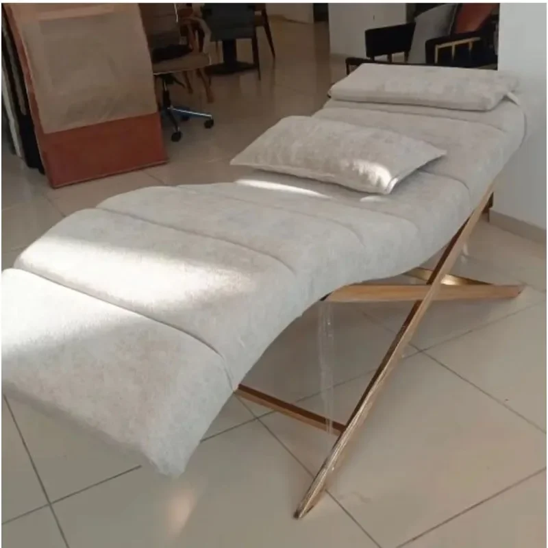Luxury Adjustable Modern Metal Leather Beauty Bed Luxury Facial Portable Massage Bed Bedroom Living Room