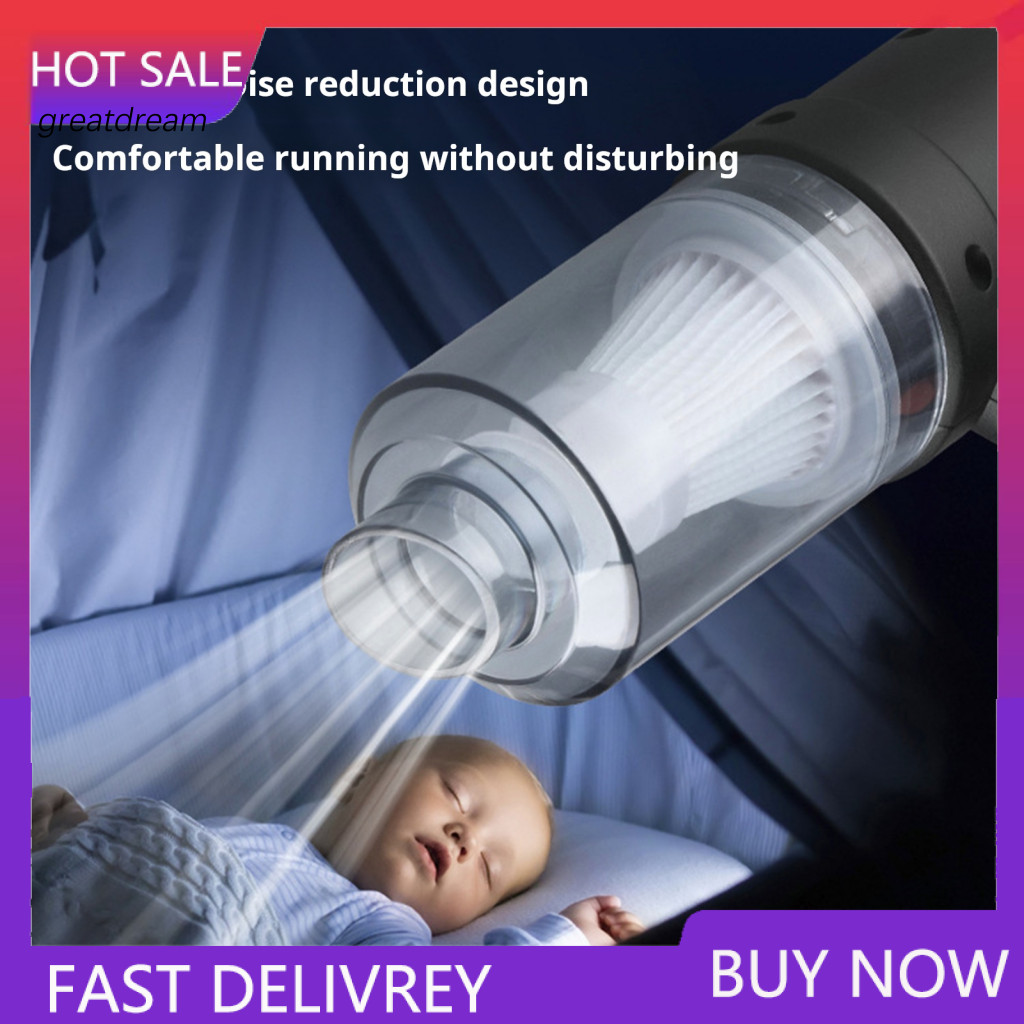 Washable Filter-element Car Vacuum Cleaner Portable Wireless Strong Suction Lightweight Rechargeable Low Noise Dust Remo