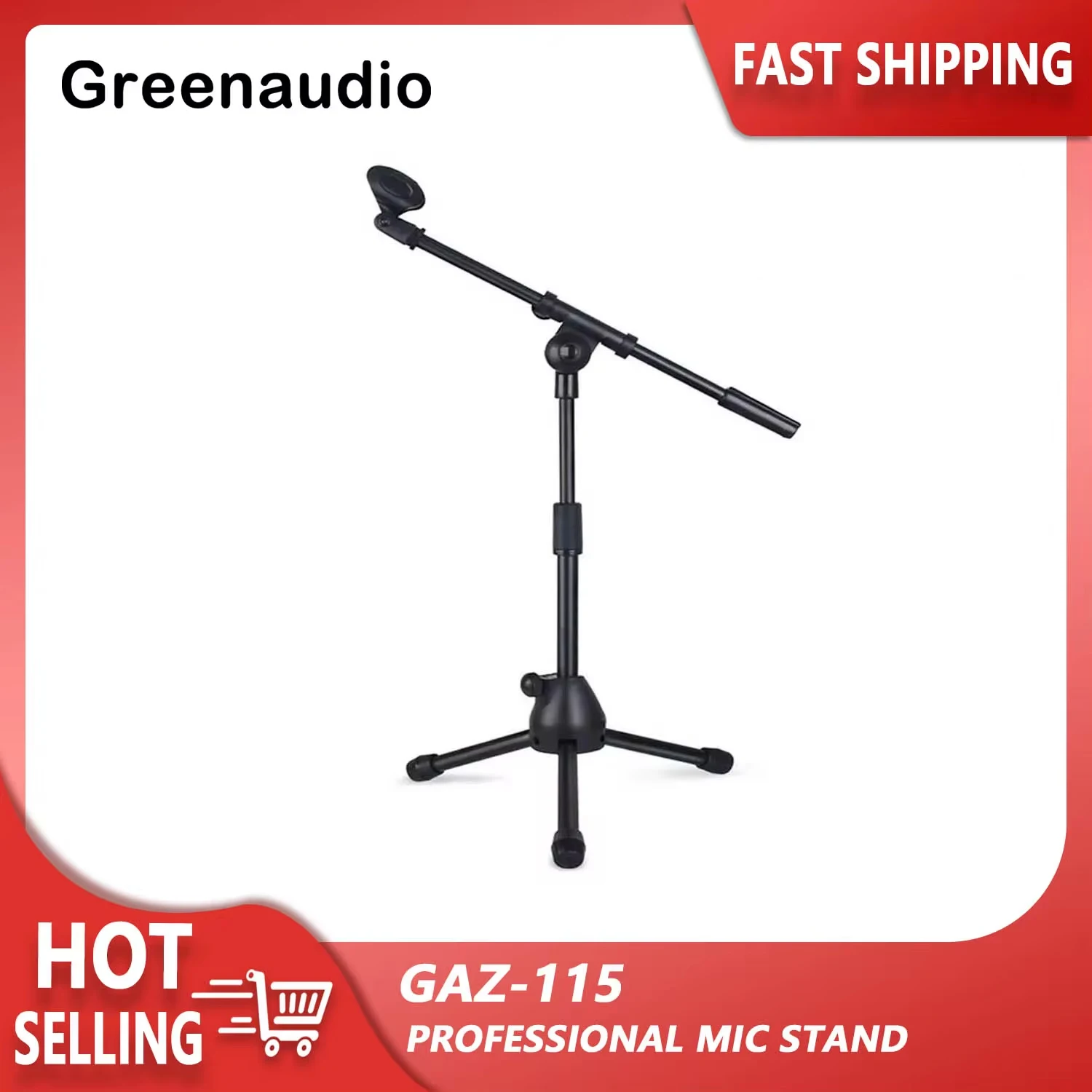 GAZ-115 Professional tripod adjustable floor microphone stand for Radio Broadcasting Studio