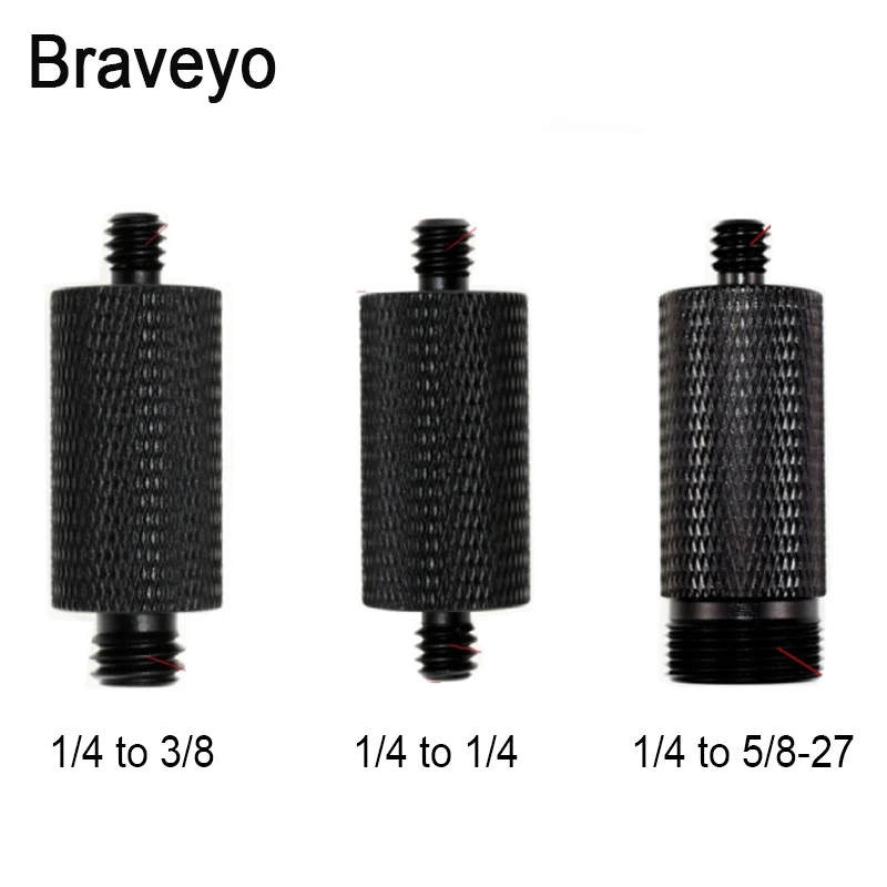 1/4 to 1/4 3/8 5/8-27 Extended Photography Conversion Screw Tripod Ballhead Microphone Holder Mount Adapter Quick Release Screw