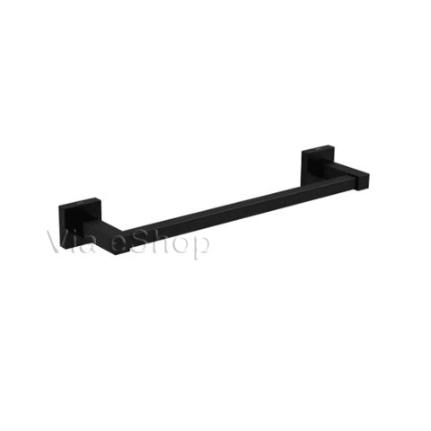 Porta Toalha De Rosto 30 cm  Quadrado Meta Inox Preto Fosco Toalheiro Banheiro pano de Prato Cozinha