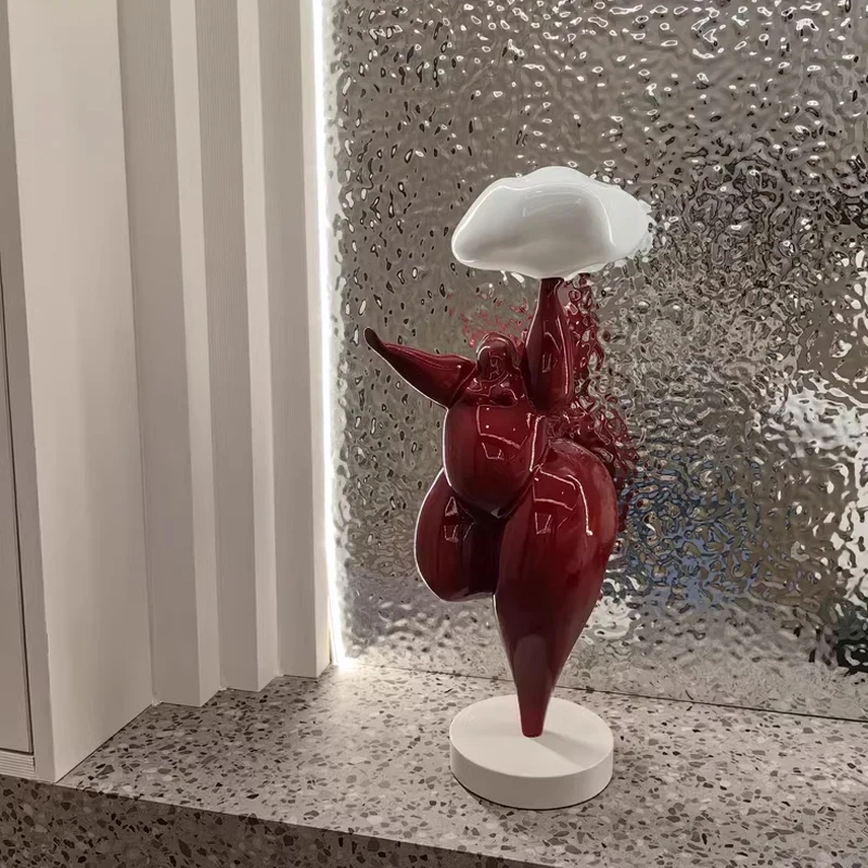 Cloud Stract Charm Girl Figure Sculpture Ornament Home Living Room Entrance Humanoid Art Soft Decoration Jewelry