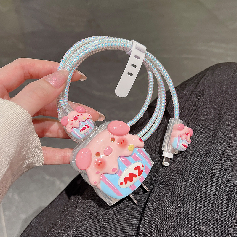 Porco de Cupcake de papel adequado para honor Play 80pro Carregador Capa protetora honor Charging Head Capa protetora 70