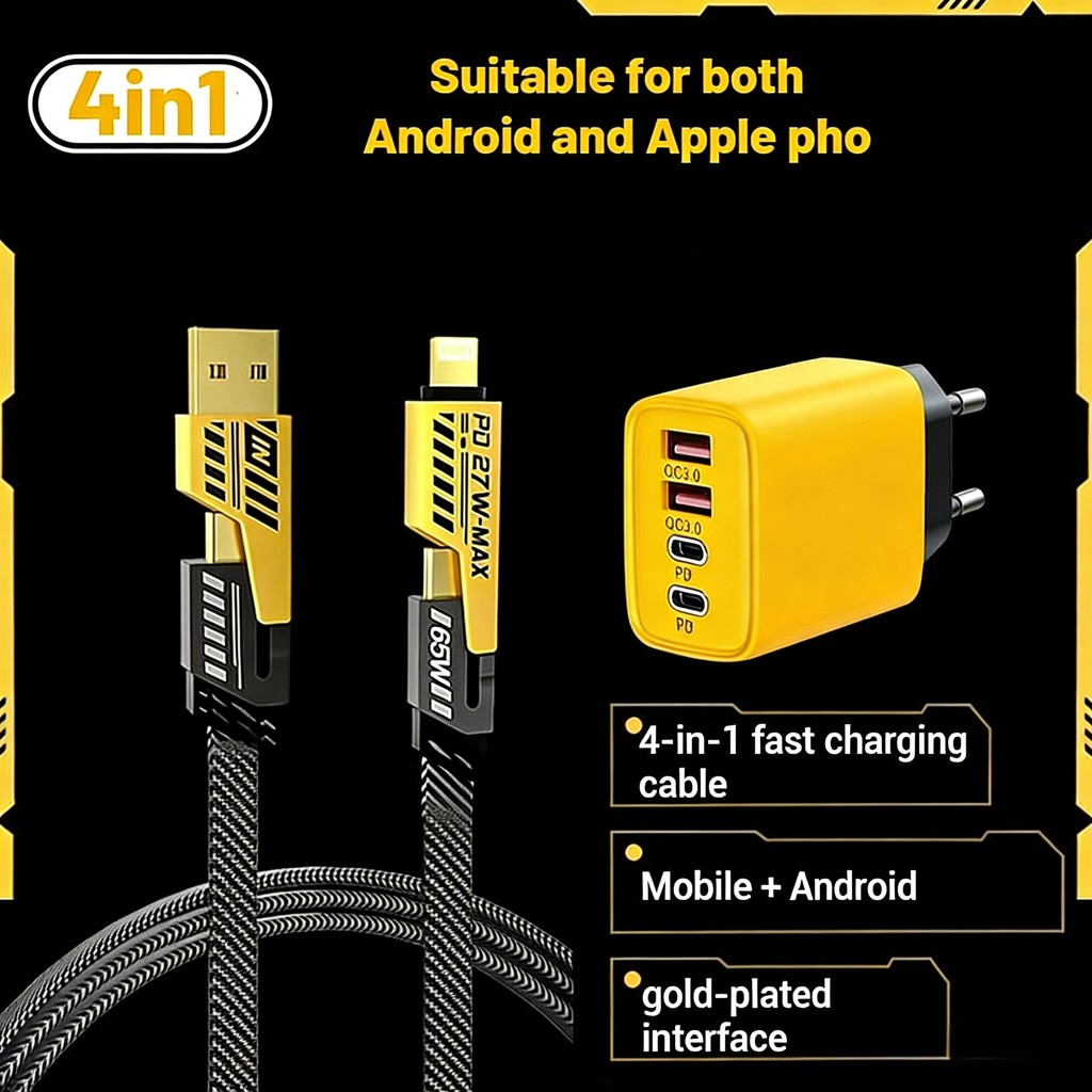 Knife King 4 in 1/Charging head fast charging/type C USB iOS Apple/type C
