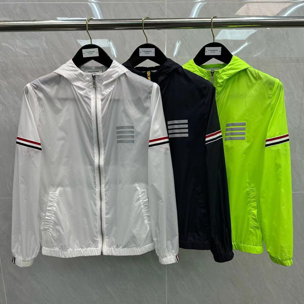 PFG5 New summer collection: colorful striped, reflective, hooded casual sun-protective clothing, available in unisex sty