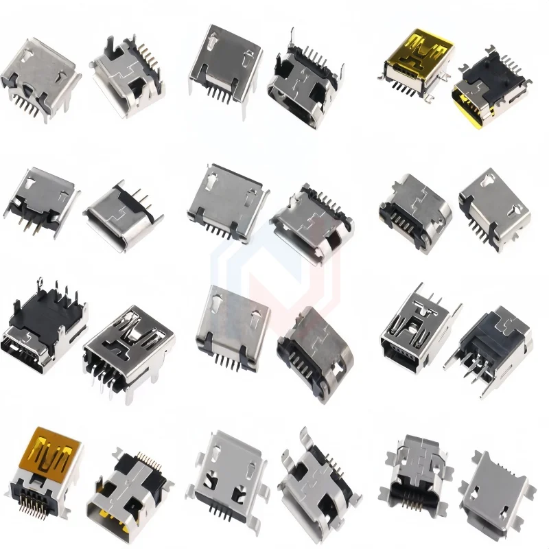 10Pcs Micro USB Mobile Phone Android Interface T-type Mini Trapezoidal Patch Female Socket Multiple Options Available