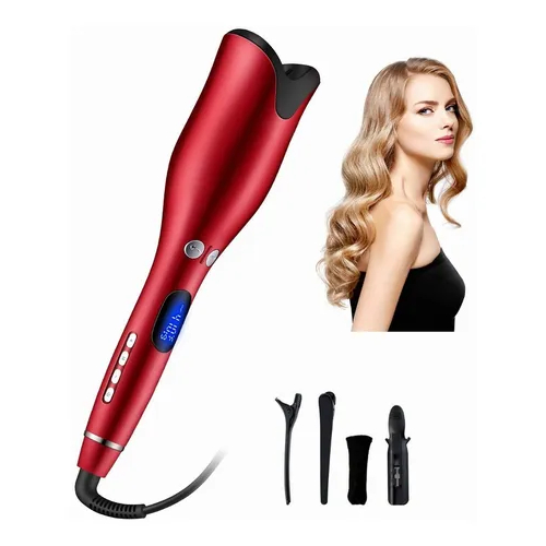 Modelador de cabelo portátil Usb Cordless Hair Curler Cor Vermelho