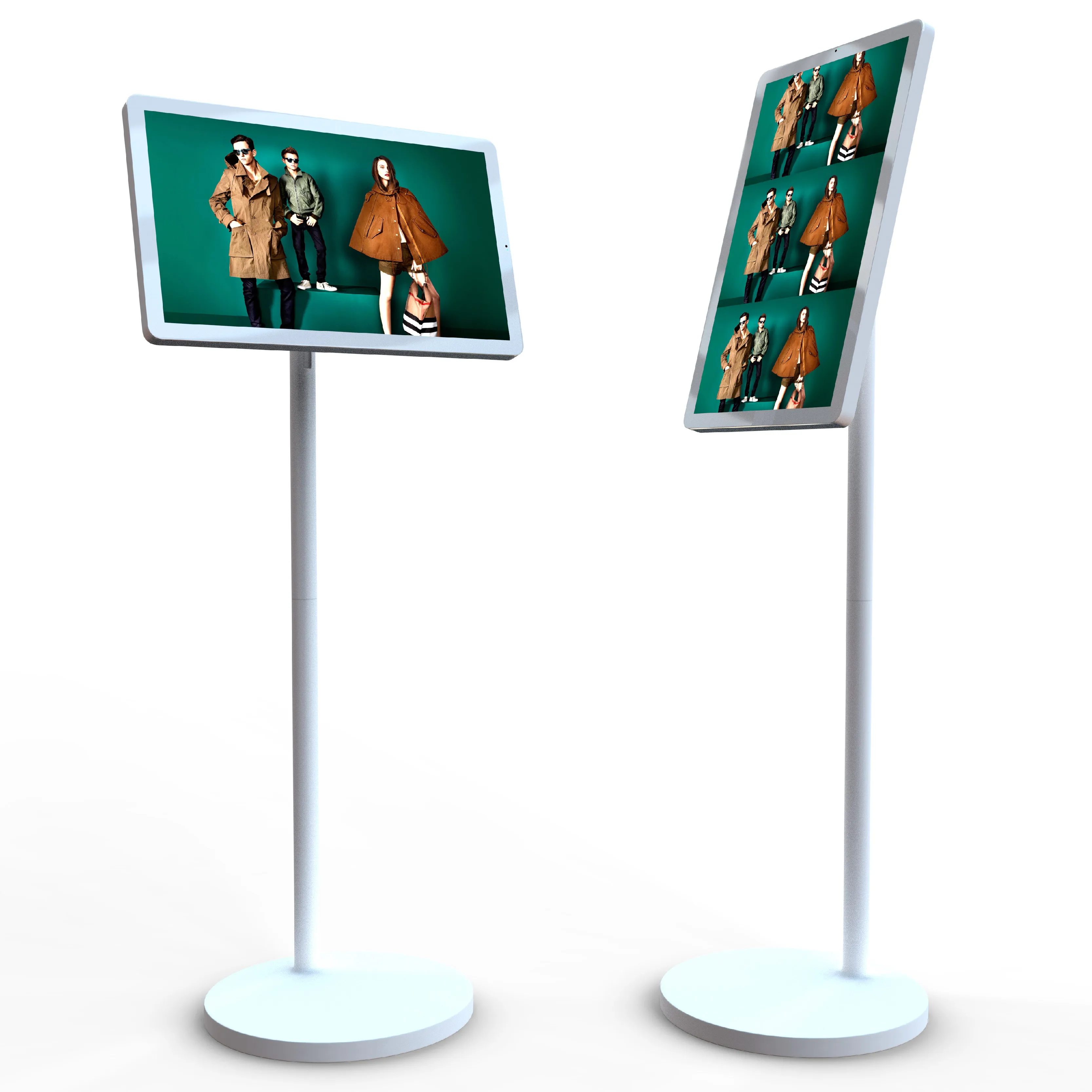 21.5 Inch Follow By Me Smart Android TV Touch Screen Monitor Floor Standing Adjustable Screen for Home Gym Office Moveable TV