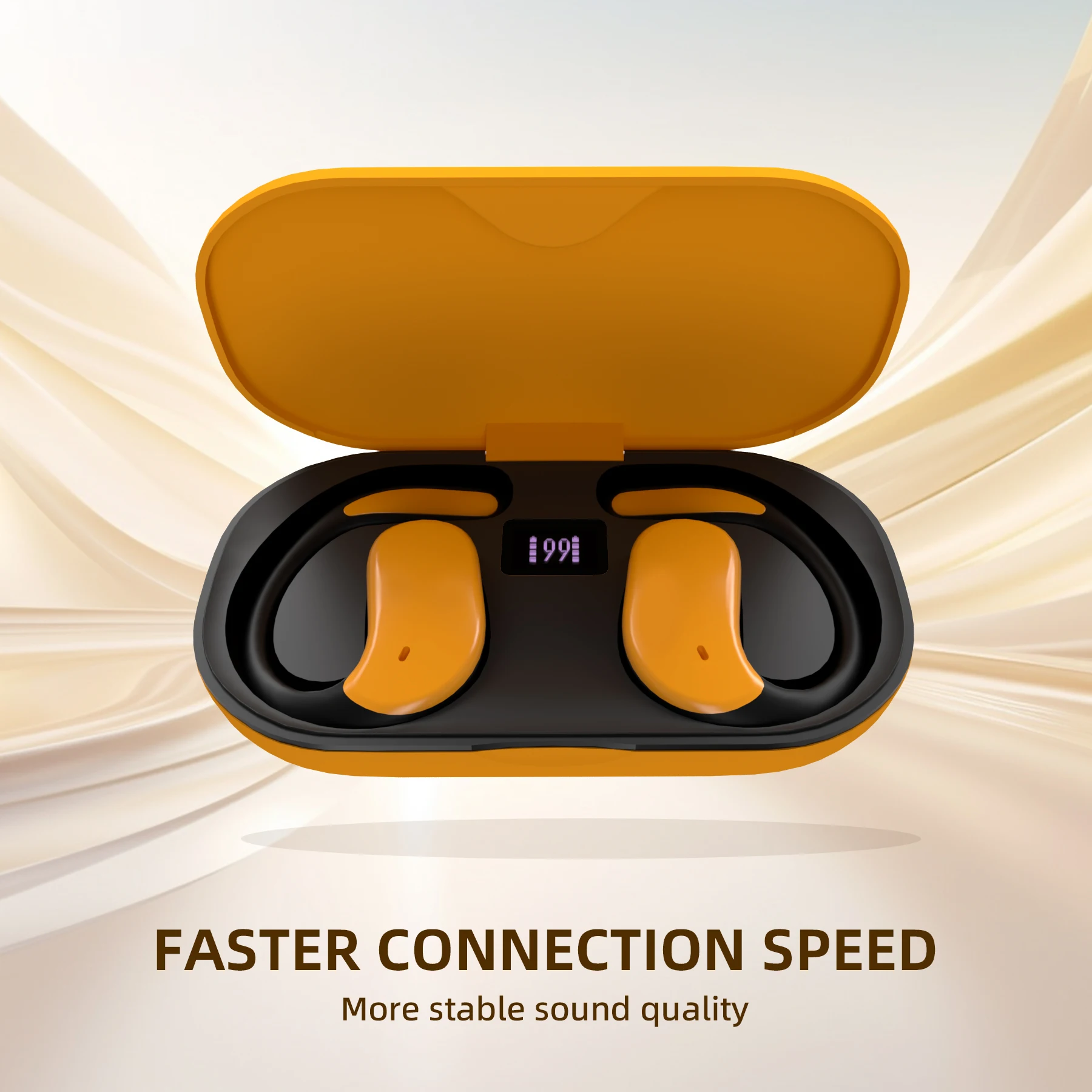 Bluetooth Headphones With Smart Noise-Cancelling Earbuds Built-In Microphone And Volume Adjustment Headphones For Android /IOS