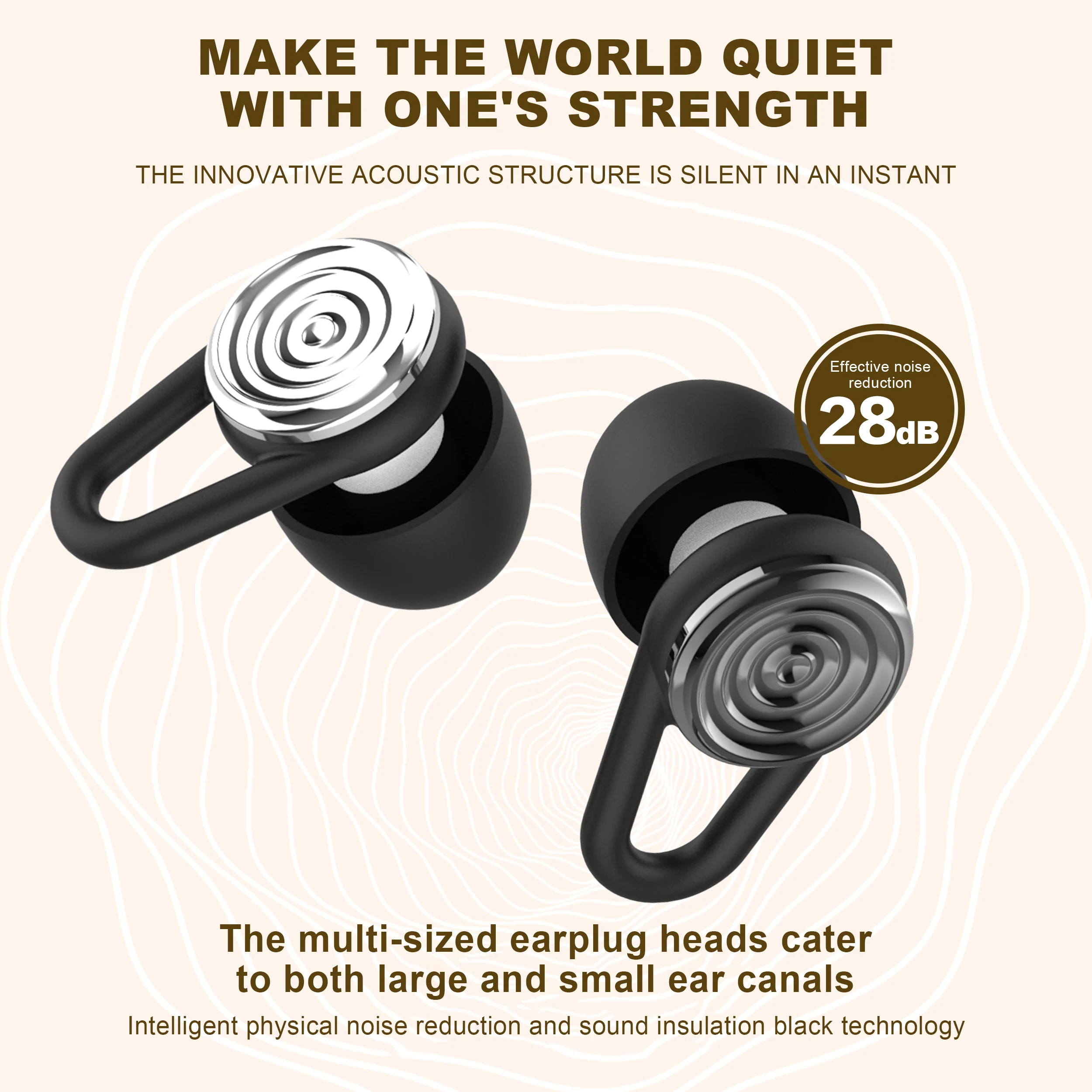 Olyga Silicone Professional Earplug Anti Noise Ear Plugs for Work Travel Focus on Learning Reduce Disturbances