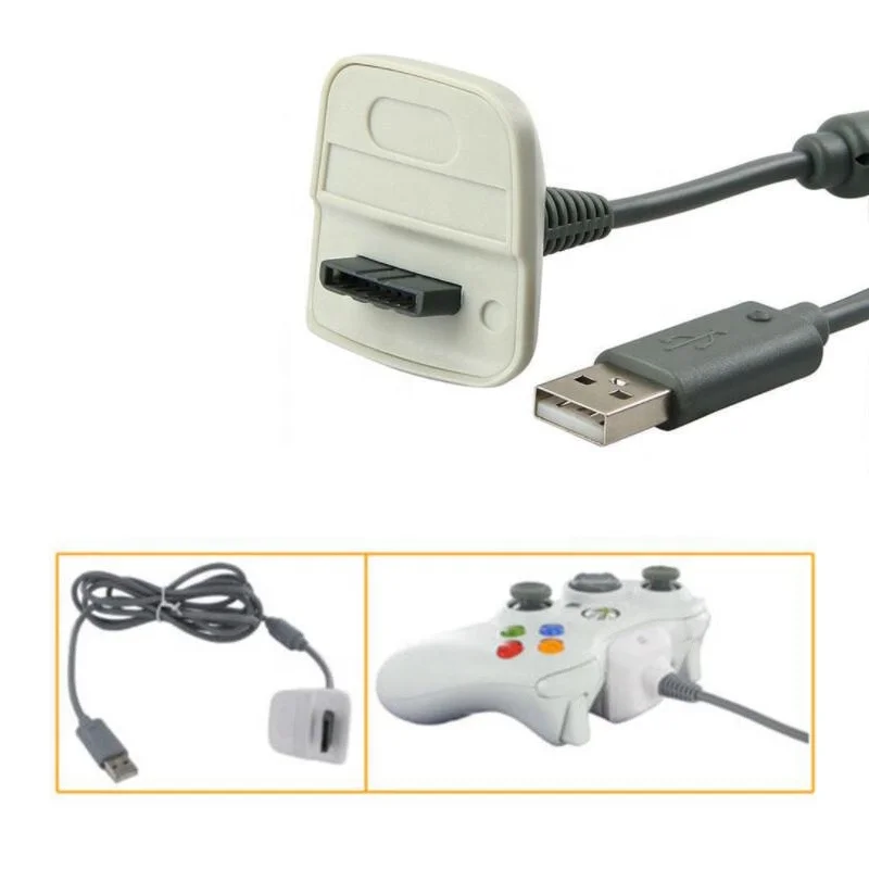 For Xboxes 360 Wireless Controller USB Charge Cable Charging Cord Connect Cable for XBOXes 360