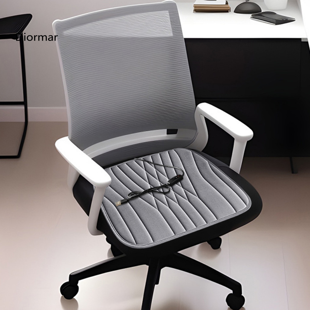 Comfortable Car Seat Cushion Pad 12/24v with Memory Foam Anti-slip Bottom Soft Plush for Office Home Use – Warm