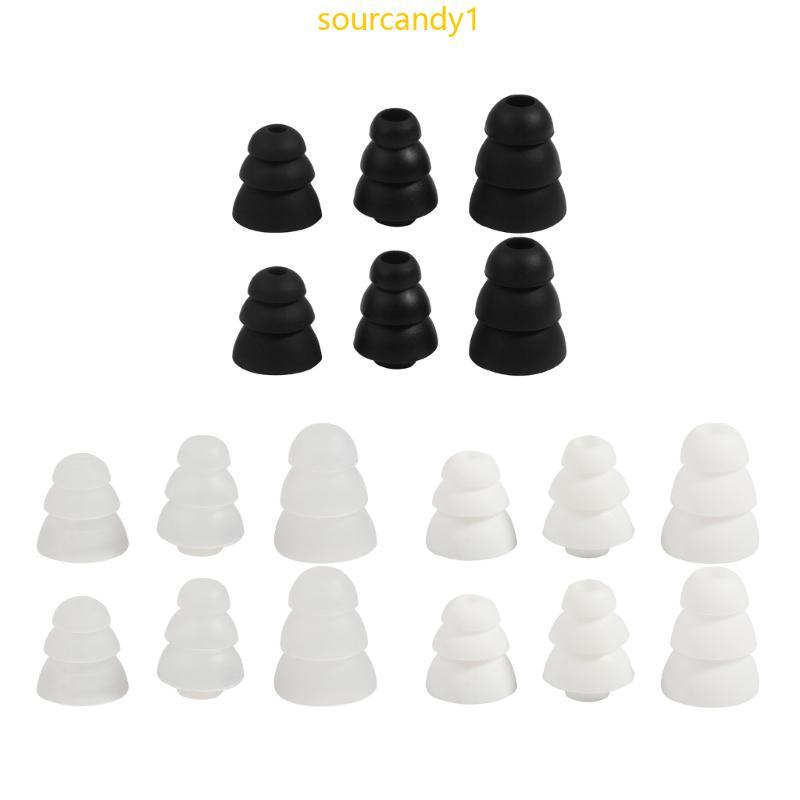 Silicone In-Ear Fone Ouvido Cobre Substituição Fones Bud Dicas Três Camadas