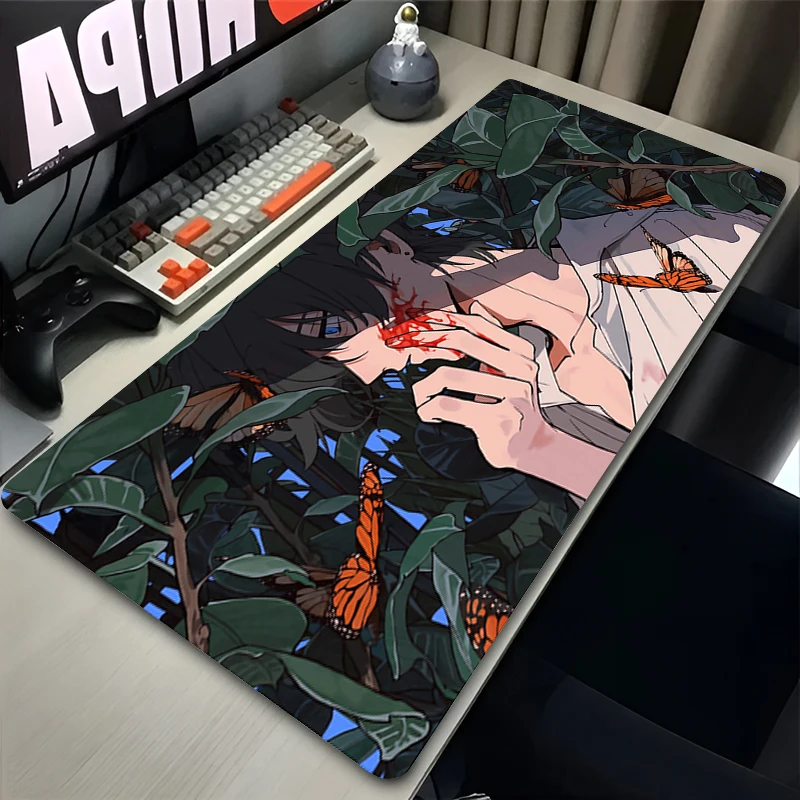 Gaming Mouse Pad Flower Desk Mat Anime Boys Keyboard Pad Laptop Gamer Professional Premium Mousepad Speed Control Accessories