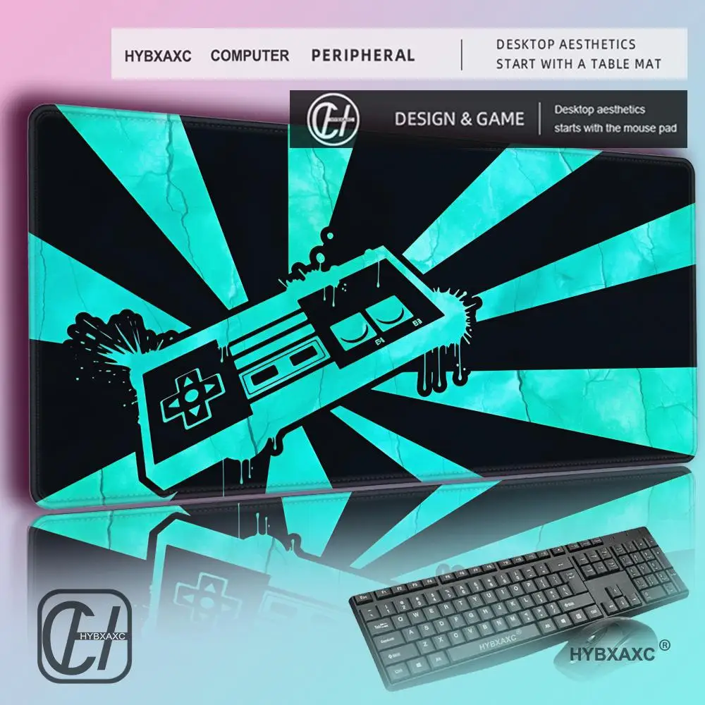 HYBXAXC Large Gaming MousePad Computer Keyboard Mat Non-Slip Game Mousepad Gamer Professional Premium Locking Edge TableMat
