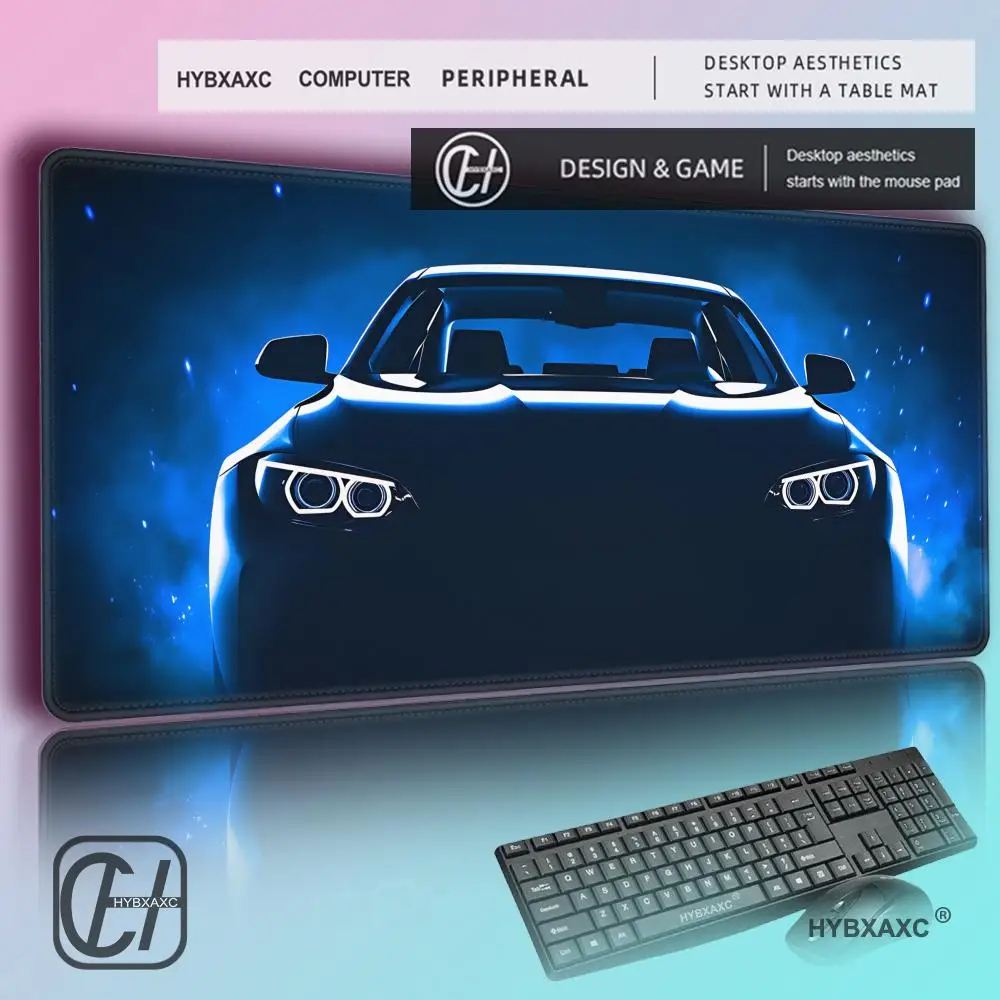HYBXAXC Large Cool Sport Car Mouse Pad Non-Slip Rubber Base Desk Mat E-sports for Office Desk Deskpad Mat Gaming Accessories