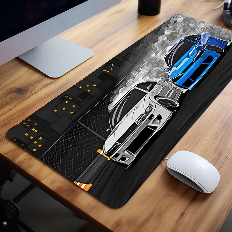 Drift S13 and S15 JDM Car Large mousepad Desktop Black table mat gaming mousepad Work Games Office Home Boys desktop accessories