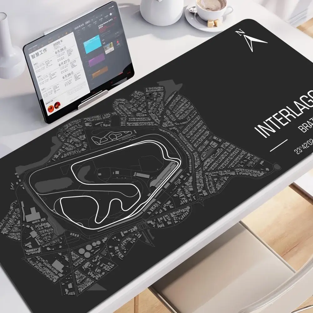 Racing Car track Mouse Pad XXL Office Carpet Large Gaming Mousepad New Non-Slip Rubber Laptop Computer Accessories Long Desk Ma
