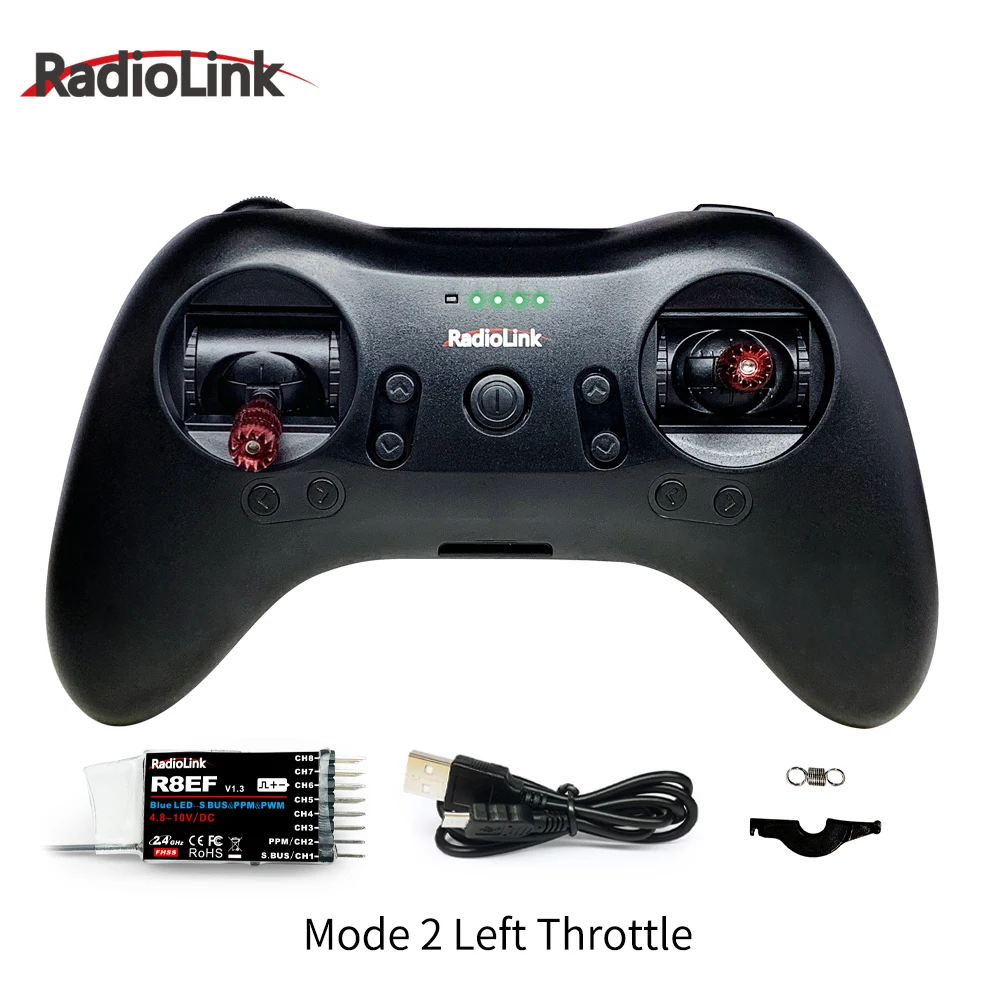 Radiolink T8S 2.4G 8 Channel Radio Remote Transmitter with Receiver R8EF Game Shape Controller 2000m for FPV Drone RC Aircraft