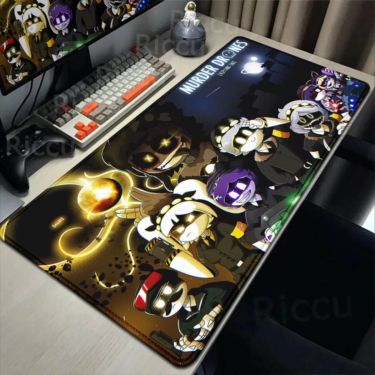 Large Mousepad Desktop Office Decoration Mat N Rubber Cushion Uzi Gaming Accessories Xxl V Murder PC Antislip Mouse Pad Drones J