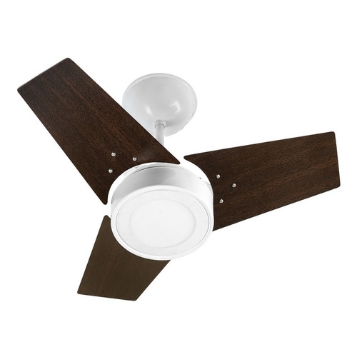 Ventilador De Teto Fit Led Branco 3 Pás Tabaco 110 V 130 W