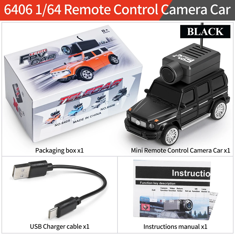 WLtoys RC Cars 1:64 Mini 6406 HD Camera Car  120° Wide Angle 2.4G 720P Dual Control