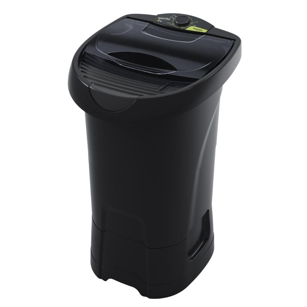 Tanquinho de Lavar Roupas Wanke 4kg Super Semi-Automática Preto 127V - LWLI040T