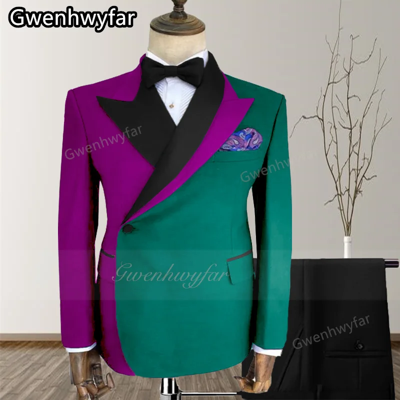 Gwenhwyfar 2025 Custom Made Trend New Mixed Colocr Men's Groom Wedding Suit Business Casual Tuxedo Fashion New Suit 2-Piece