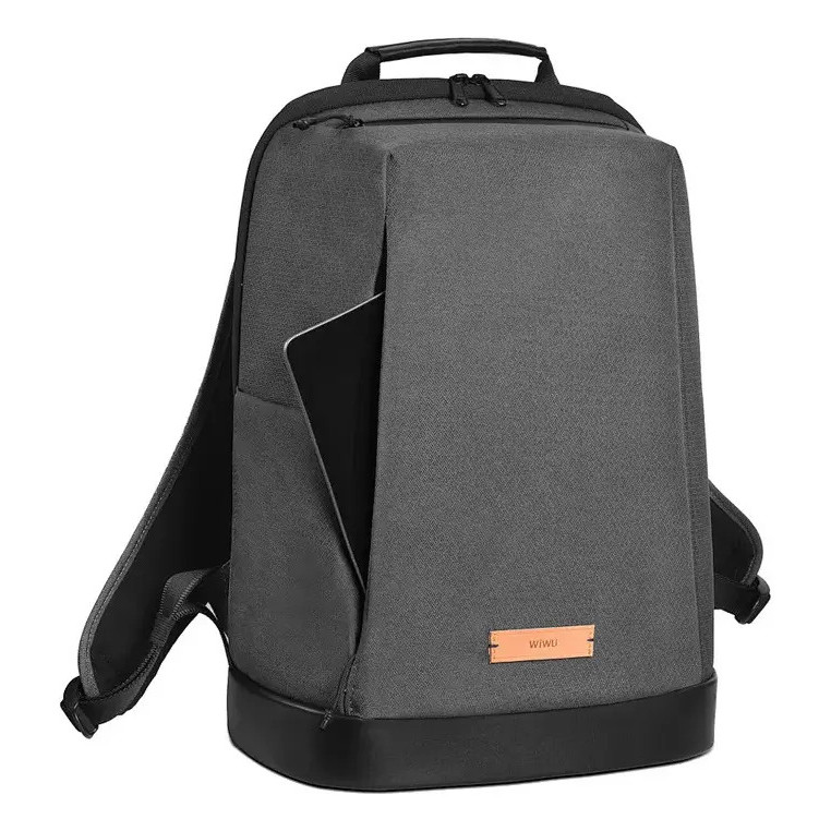 Mochila Wiwu Elite Mochila Para Notebook De 15,6 Pol. Cor Cinza: Design De Tecido Liso