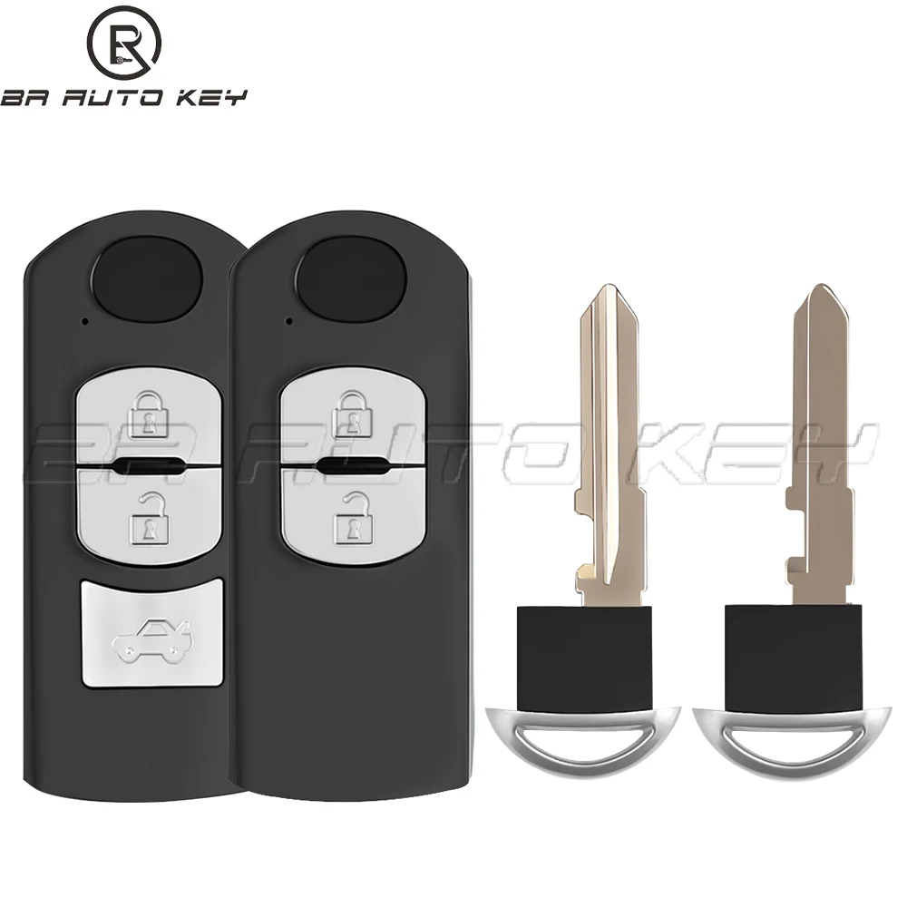 2/3Buttons Remote Smart Car Key Fob For Mazda CX5 CX7 MX5 Axela Miata Keyless-Go 315Mhz ID49 Chip SKE13D01 SKE13D02