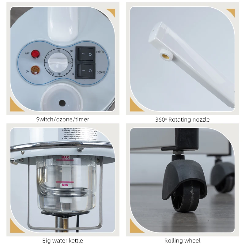 Ozone Thermal Facial Steamer Warm Spa Skin Care Beauty Humidifier Deep Cleaning Sprayer Moisturizing Home Spa  Facial Tools Veya