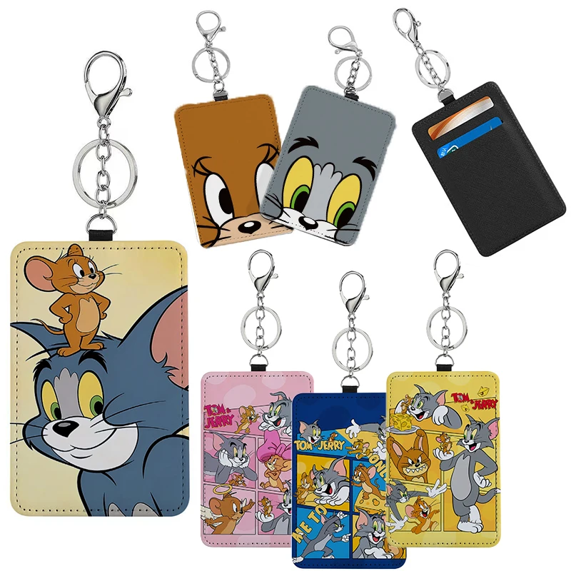 Tom and Jerry Portable Transportation Bus Card Holder Keychain Work ID badge Travel Backpack Bag Card Holders Keychains Wallet