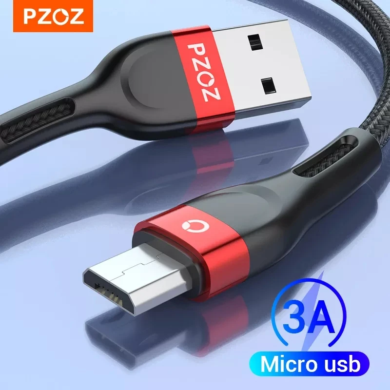 PZOZ Micro USB Cord Cable Fast Charging Data 2M 3M For Samsung S7 Xiaomi Redmi Note 5 Pro Android Mobile Phone Cable Micro USB