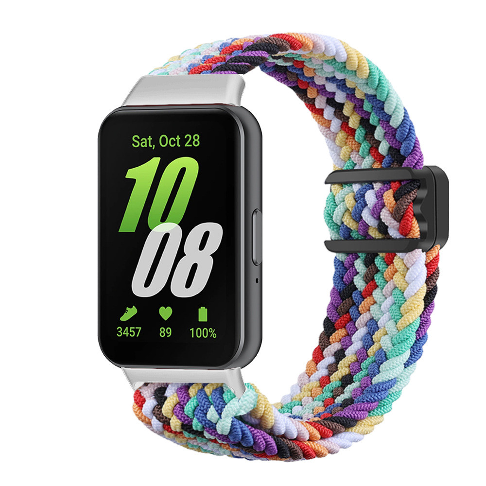 Adequado para Samsung Galaxy Fit3 Strap Fivela Magnética Loop Trançado Metal Head Strap Samsung fit3 Strap Homens Mulher
