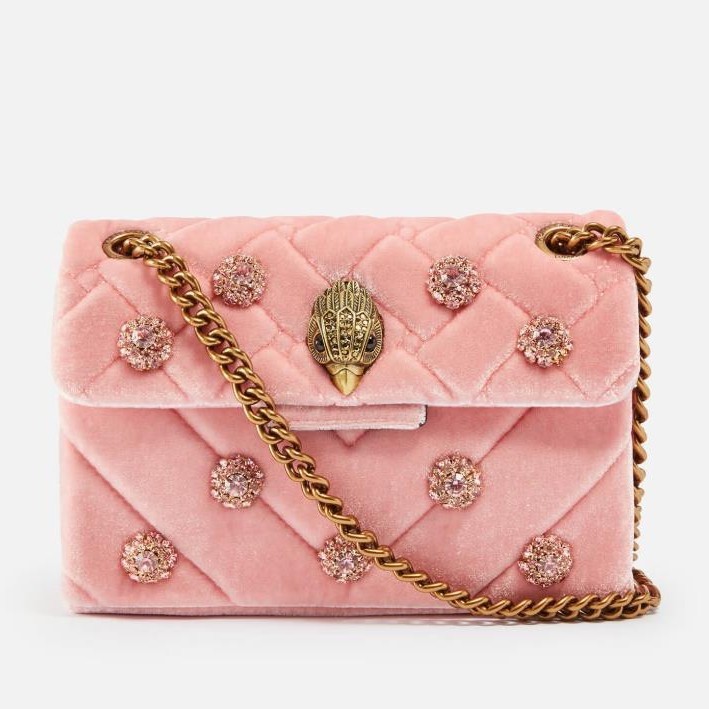 Kurt Geig Eagle Head Bag Diamante Bordado Linha Um Ombro Corrente Mensageiro Novo Estilo Pequeno Rosa