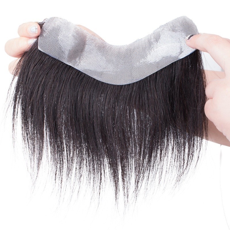 100% Human Hair Men's Toupee Fashion And Handsome Style Hair Piece Breathable Net Hair Replacement Natural Color