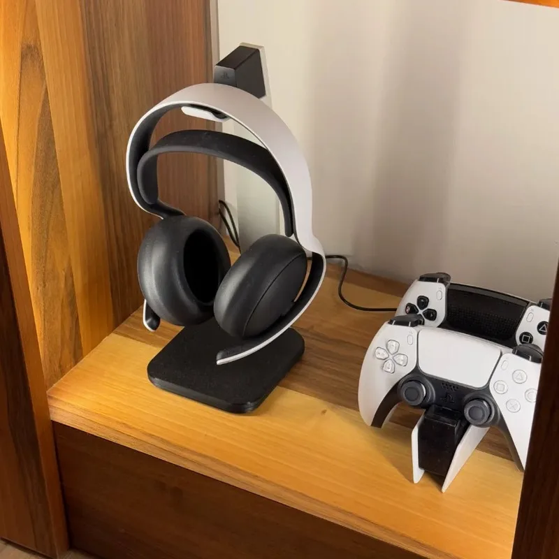 Gaming Headset Stand for Sony PS5 Elite Pulse Minimalist Desktop Headphone Holder Non-Charging Headset Hanger for Desk Organizer